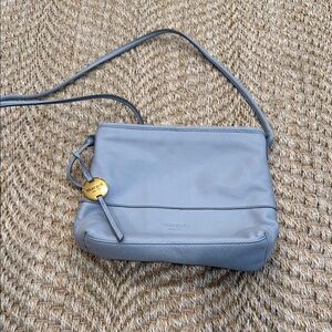 EEUC 🌺 Preppy Genuine leather Light Blue crossbody BAG
